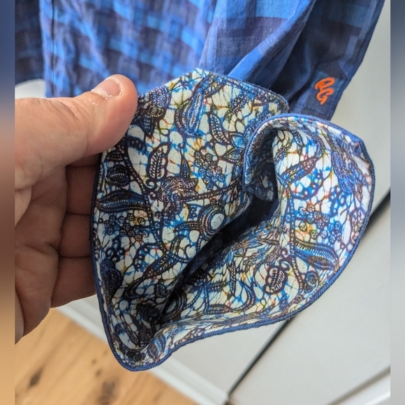 ROBERT GRAHAM Long Sleeve Men Casual Button Down Shirt Size Medium 100% Cotton - Picture 4 of 12